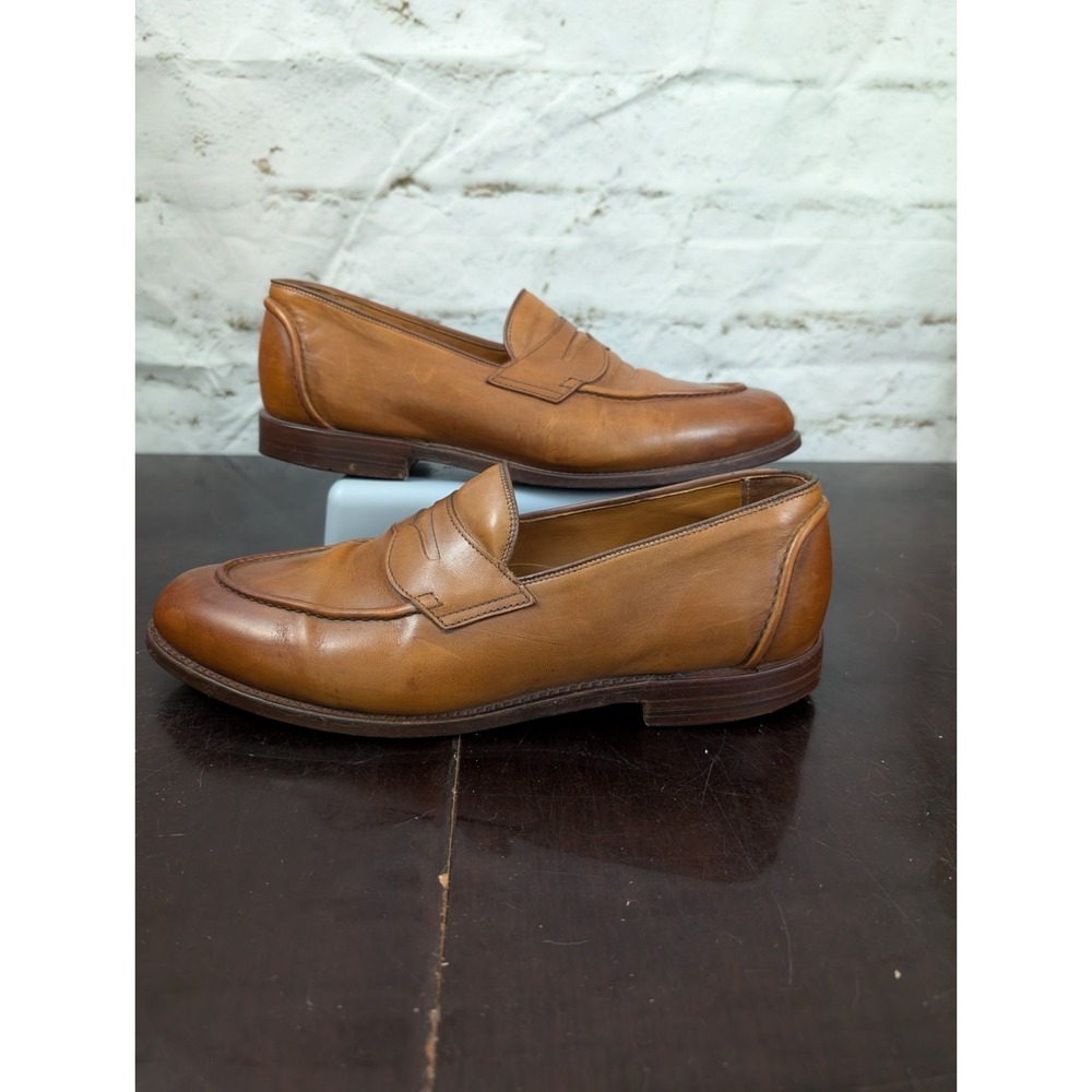 VTG 80s 90s Ralph Lauren Singleton Penny Loafers Mens 10.5D USA Calf Leather